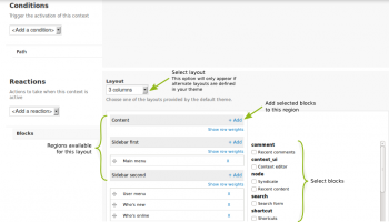 Screenshot of Context Layouts user interface Screenshot of Context Layouts user interface